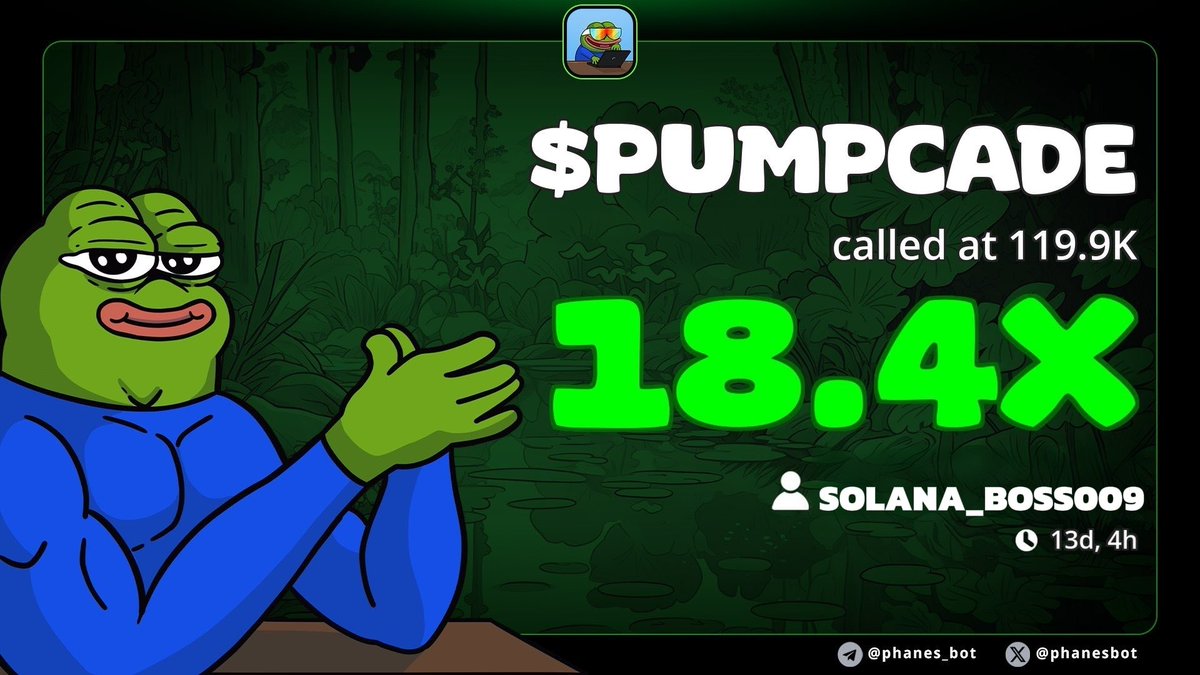 MR_ALEX0014's tweet image. #PUMPCADE just exploded to 18X 🚀🔥

Eg2ymQ2aQqjMcibnmTt8erC6Tvk9PVpJZCxvVPJz2agu

📲 VIP Alpha TG: t.me/SOLANABOSS009