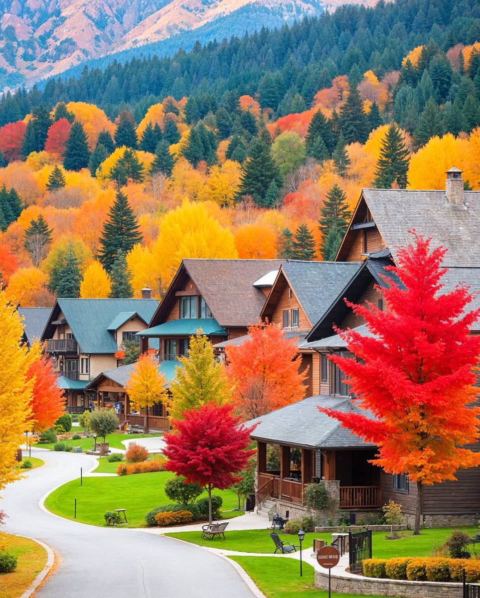 StupendousNatur's tweet image. Autumn leaves in a beautiful New England town🇺🇸🇺🇸