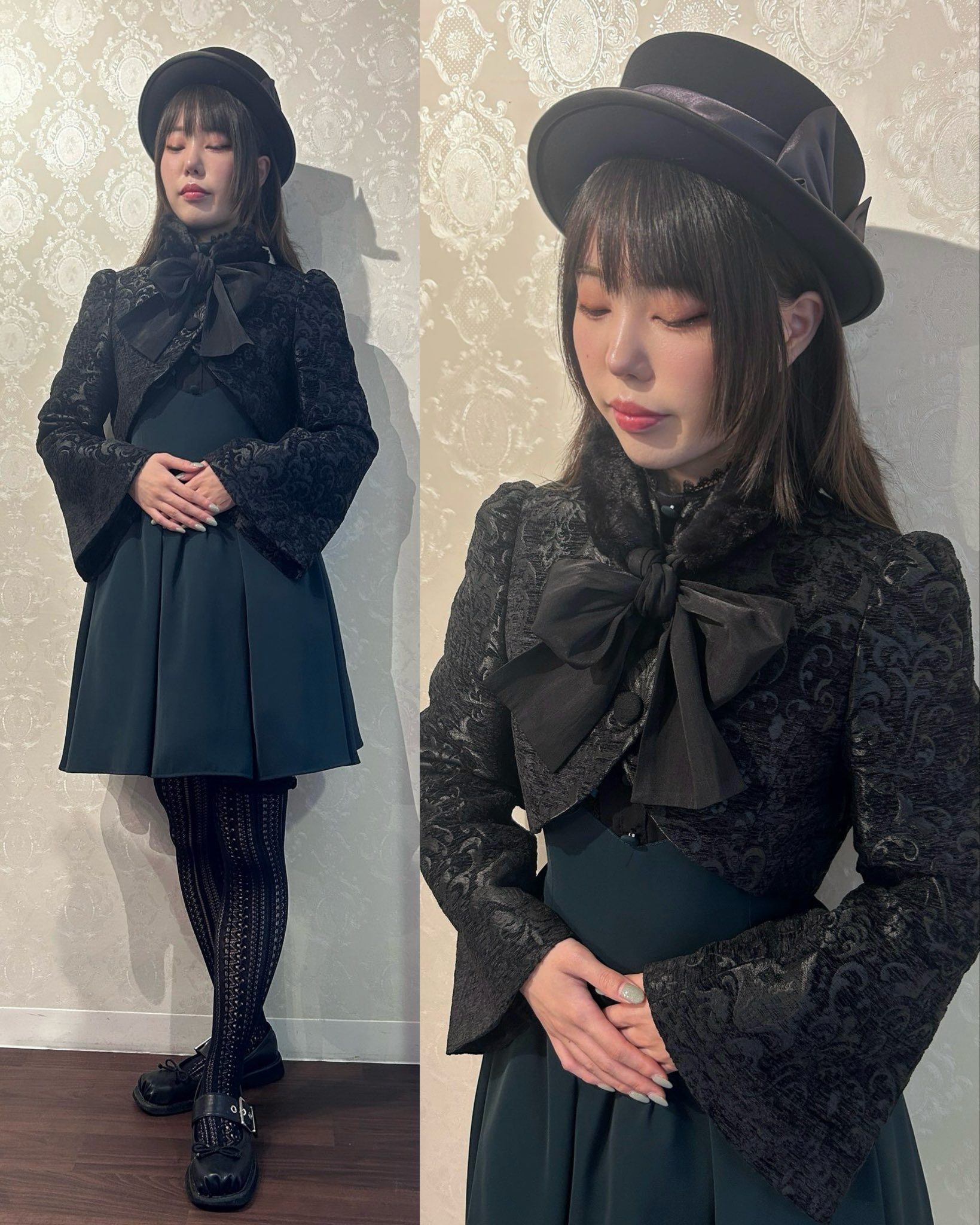 【値下げ不可】ATELIER PIERROT コート 黒 値下げ不可】ATELIER PIERROT コート 黒