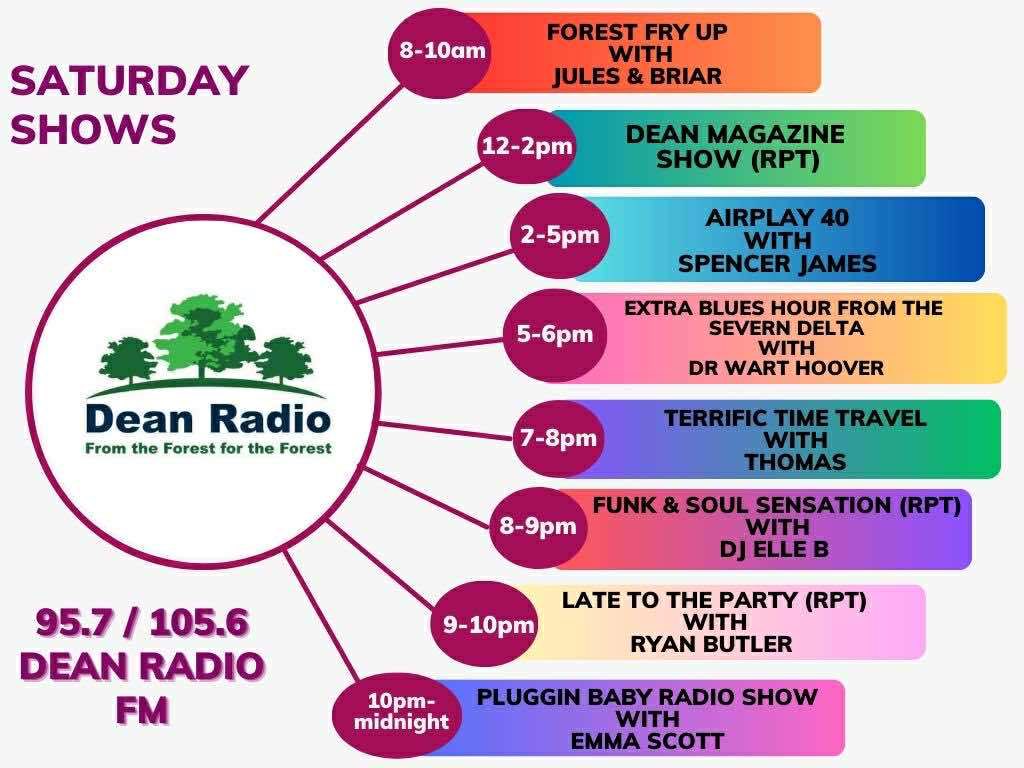 Saturday's NEW Dean Radio line up! 📻

Tune in at 7pm for the very first trip back in time with Thomas.