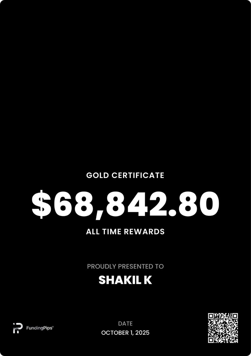 Ask_Shakil_k's tweet image. From doubt to discipline, from challenge to payout. 

Grateful to @fundingpips @Khldfx …

for the opportunity and smooth 💰.

Stay consistent….

Continue…….