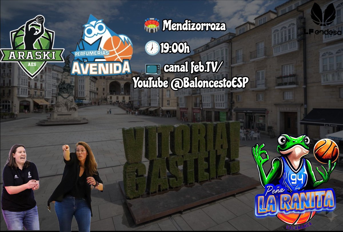 Comienza la #LFEndesa !!!!
<a href="/Araski/">Araski AES</a> 🆚 <a href="/CBAvenida/">Perfumerías Avenida</a> 
#VamosAvenida #SisePuede