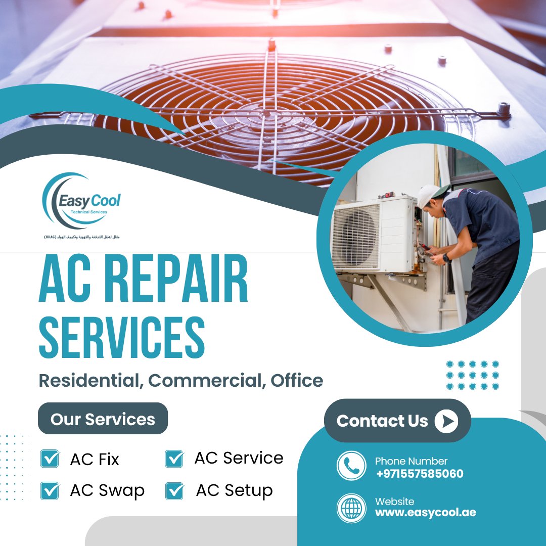 easycoolae's tweet photo. ❄️ Don’t sweat it! EasyCool is ready to fix all your cooling problems.

Our Services:
✅ AC Fix
✅ AC Service
✅ AC Swap
✅ AC Setup

📞 +971 557585060
🔗 https://t.co/p6CcSr8Qx3

#ACRepair #EasyCool #CoolingExperts #DubaiAC #ACMaintenance #StayCool #RepairExperts #HVACServices https://t.co/y749e4ZZxp