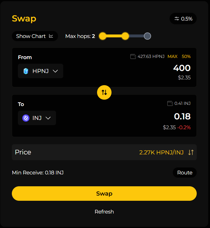 Ludak3010's tweet photo. CRAZY with only 1 INJ capital to enter the portal and 0.5 INJ invested in additional hours, I earn ~400 HPNJ/day. With this price, it only takes me 3-4 days to recover the capital. 1 INJ to enter the portal will take about 10 days. 😍I am NINJA
@HyperNinja_INJ
#HPNJCreator https://t.co/J6h8f1GRLN