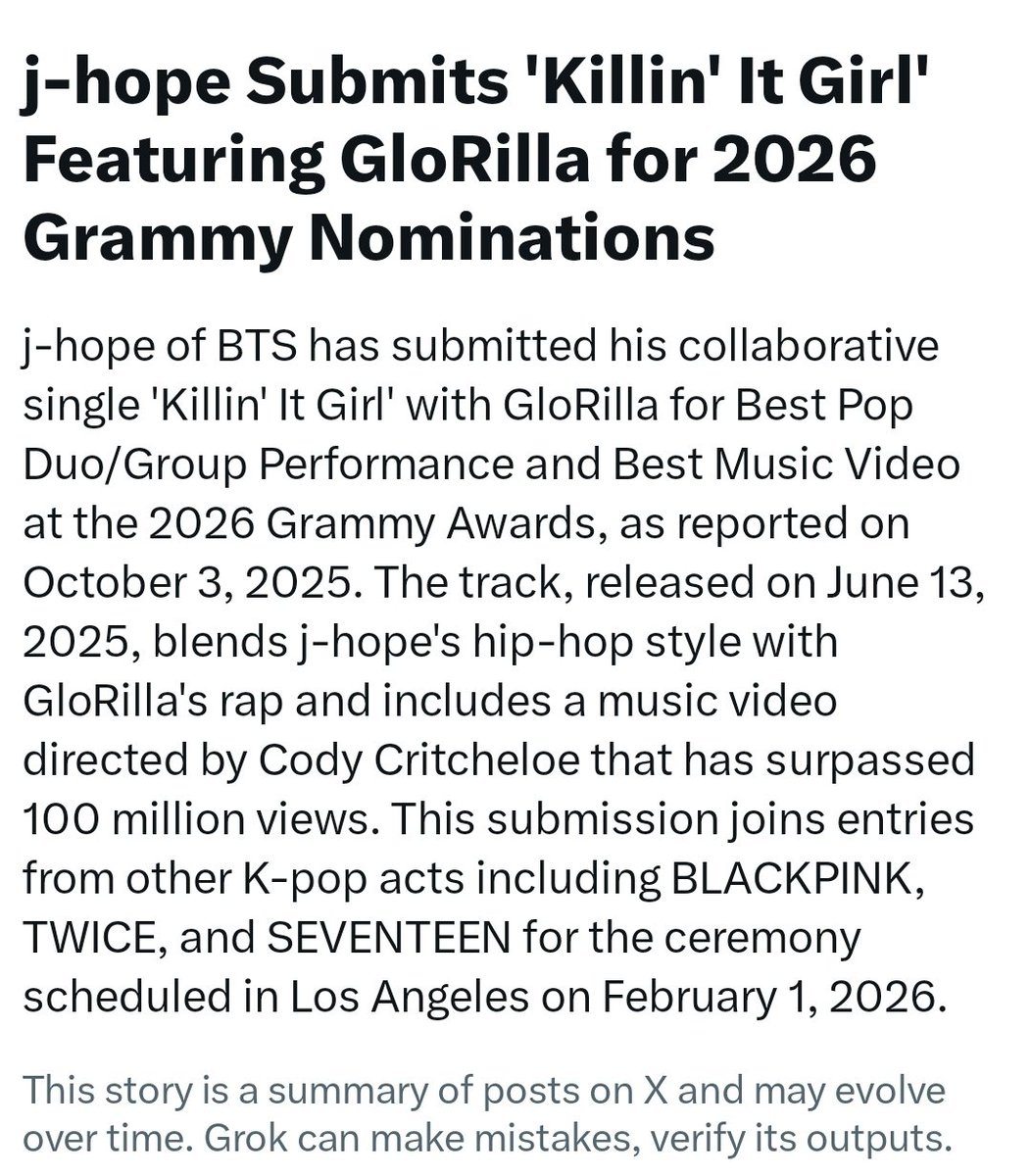 J-HOPE FOR THE GRAMMYS
GLORILLA FOR THE GRAMMYS
KIG FOR THE GRAMMYS
GO JAY GO JAY