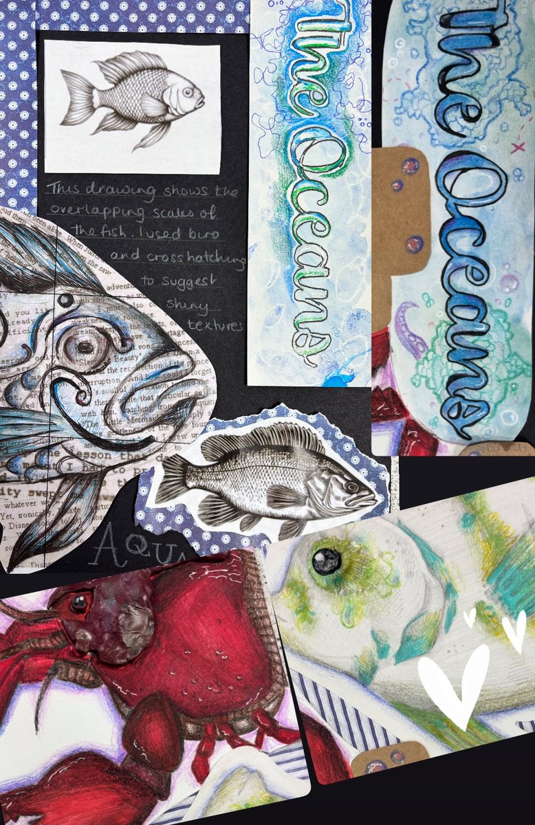 tase_art's tweet image. Students have been busy constructing worksheets and working on composition this week in Art. So much creativity!  You’ve got to ‘sea’ it to believe it! #Presentation  #SomethingFishy
#FinTasticArt
#SeasTheDay
#MakingWaves
#ShellYeahArt
#OceanVibes
#UnderTheSea
#HookedOnArt
