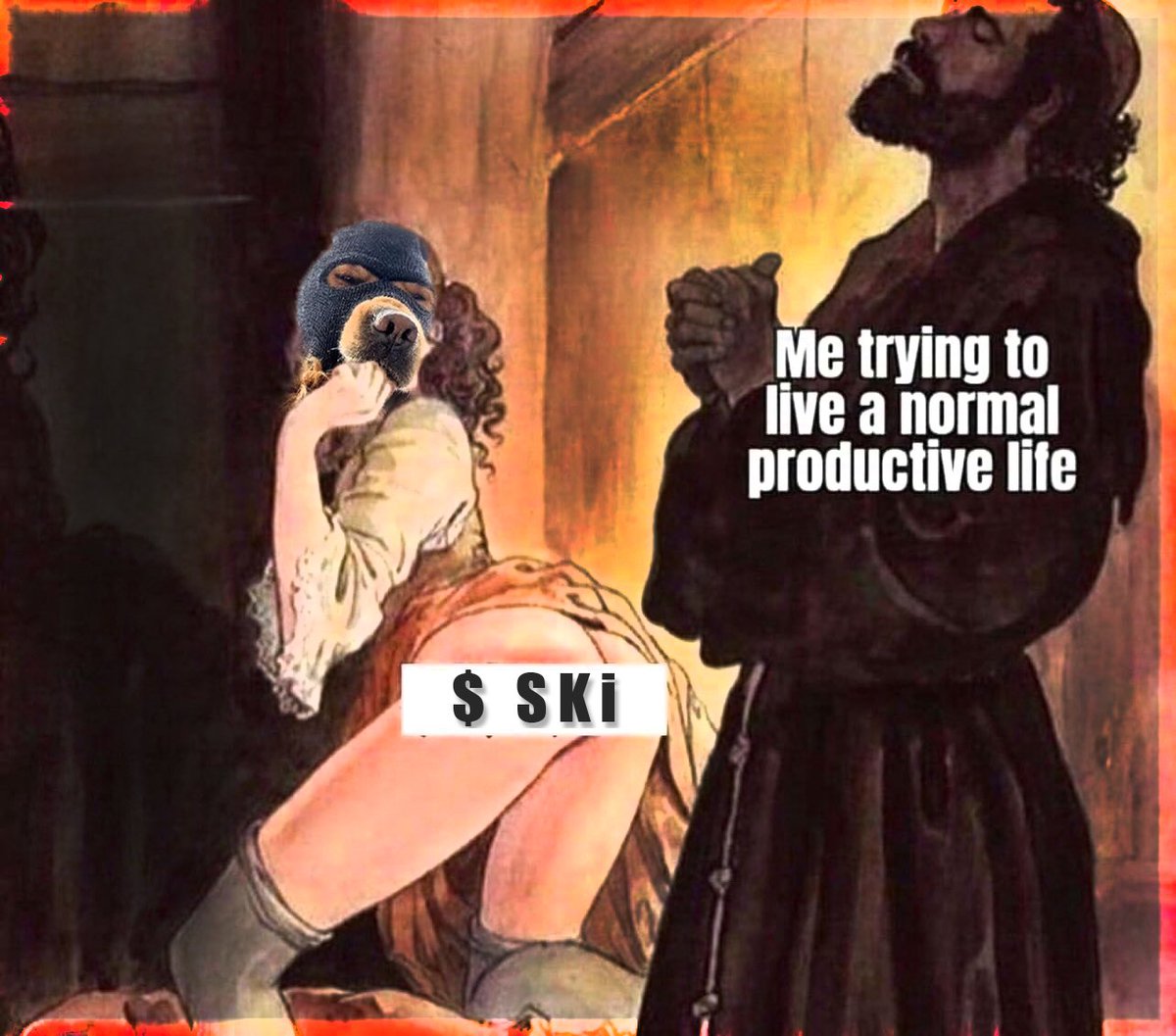 dinosuar_nugget's tweet photo. God made man.
Man made money.
Then man met $SKI MASK DOG and everything changed. 💀

#skimaskdog #ski #basedmeme #based #eth https://t.co/gKUZmkz73X