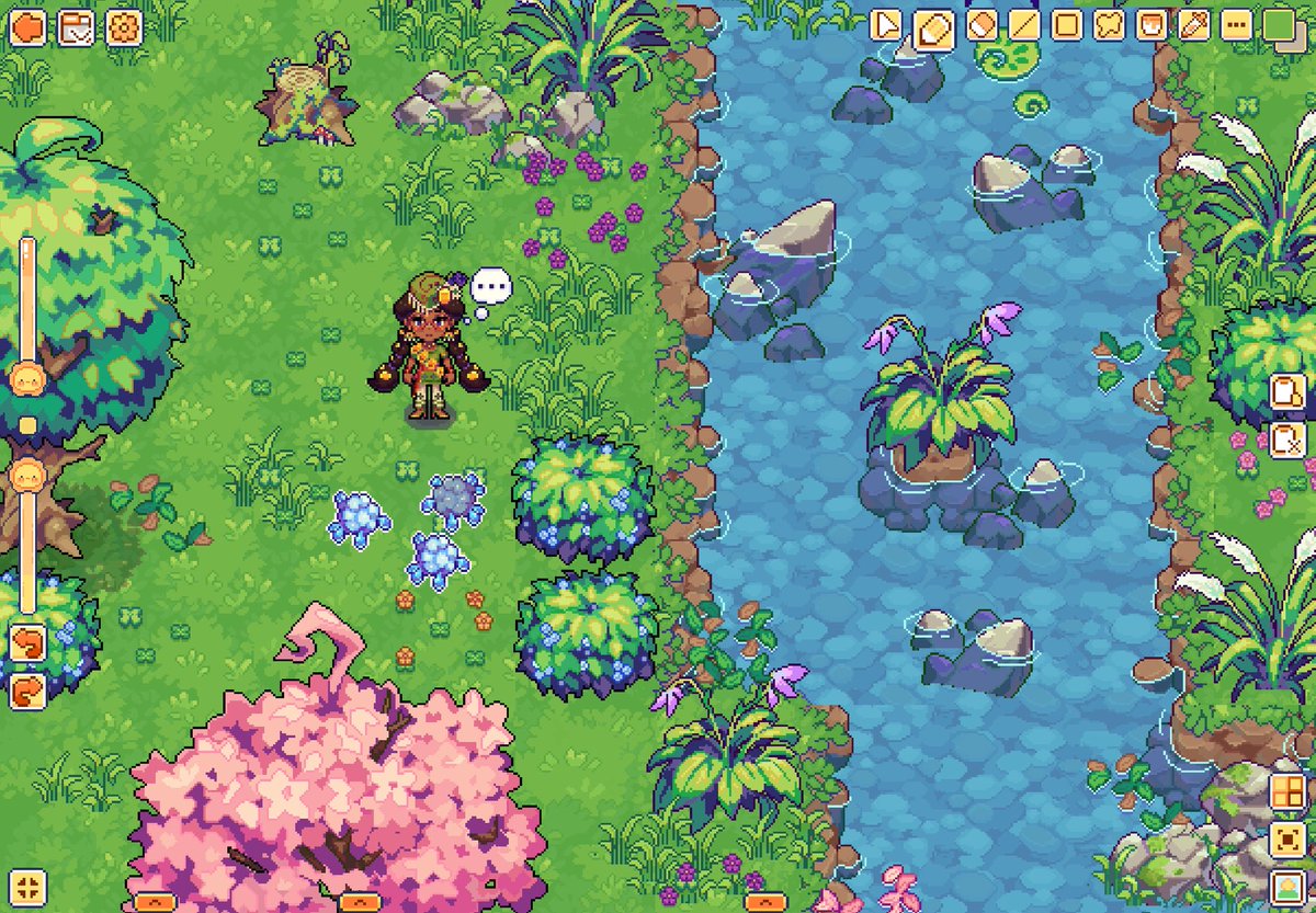 Mil_zery's tweet image. Cloud berries but literally clouds as berries ๐ง๏ธ #pixelart