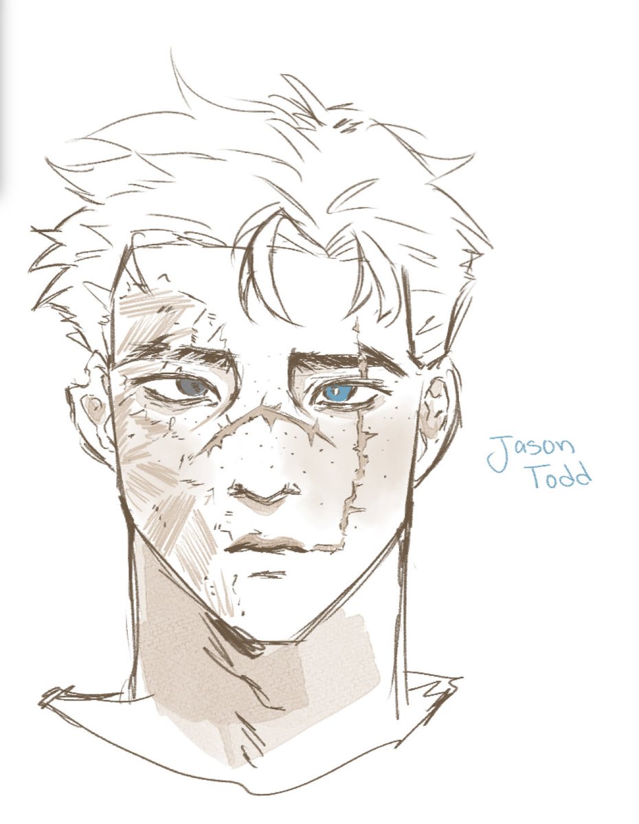 This is what Jason todd looks like in my brain but I never draw him like this cuz I’m lazy #jasontodd