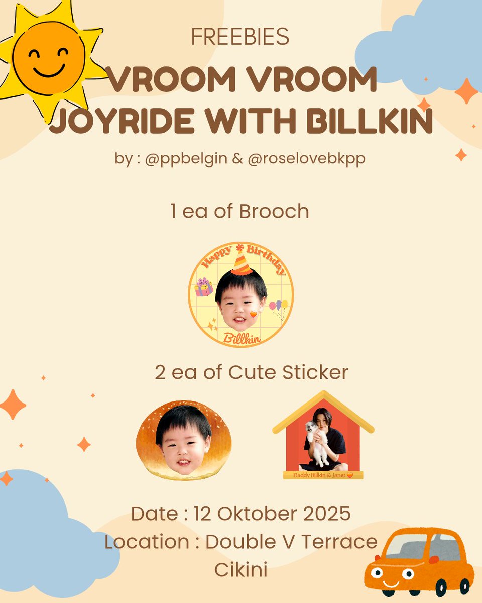 roselovebkpp's tweet photo. FREEBIES FOR JOYRIDE WITH BILLKIN by @BKPPFanUnionINA 🐧🧧❤️‍🔥

by : @ppbelgin &amp; @roselovebkpp

🗓 12 Oktober 2025
📍 Double V Terrace Cikini
🎁 1 ea of Brooch and 2 ea of Sticker

RT and likes are appreciated 🫶🏻

#bbillkin #26thJoyrideWithBillkin 
#ProjectForBillkin26th https://t.co/LFpL69xovb