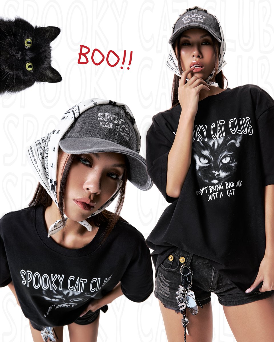 Boo! 👻
Top off your look, unleash the black cat in you 🧢🖤
This Spooky Cap blends street edge with playful vibes.

Spooky Cap
Size : Free Size
Color : Midnight
🗓 Available on 10 Oct 2025 12.00 PM
🛒 wvsuofficial.com

#WVSU #Spookycatclub #Norulesfreakincool
