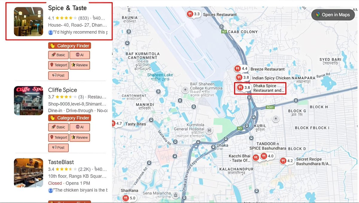 miraz_seo17's tweet image. 🚀 Local SEO Success: Spice & Taste, Dhanmondi
In just 6 months —
✅ Ranked top for “Best Biryani in Dhanmondi”
✅ Tripled website traffic
✅ 50+ monthly reservations
All through smart Local SEO & Google My Business optimization! 🌟
#LocalSEO #SEOResults #BusinessGrowth