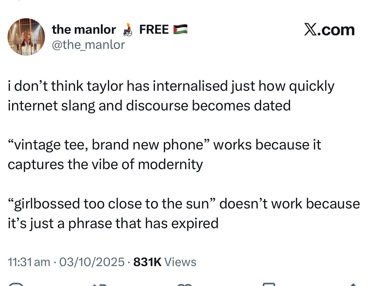 jroberts332's tweet image. Not the point, but this tweet — featuring  “internalised” where “realised” will do — made me think about how TwitterSpeak encourages us to use words (usually associated with therapy or similar specialist fields) as tools of emphasis, or to suggest an authoritative voice/take