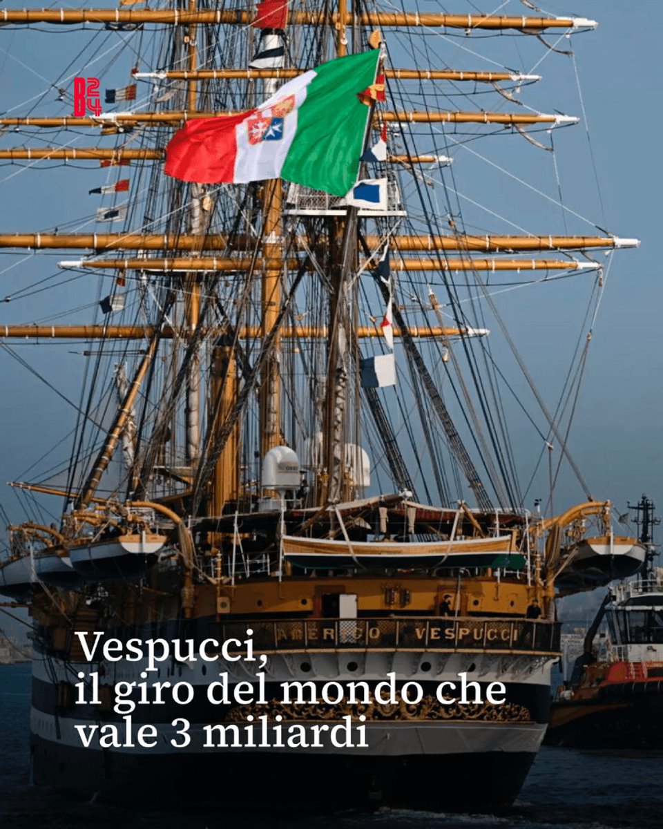 tvbusiness24's tweet photo. La #AmerigoVespucci ha generato 3 miliardi di euro, creato oltre 11mila posti di lavoro e portato il #MadeinItaly in 53 Paesi. Prossima sfida: #NewYork 2026.
Leggi l'articolo su https://t.co/nQn4TrCItM o al link https://t.co/lDz9ycaMYf https://t.co/PgezP5mrU3