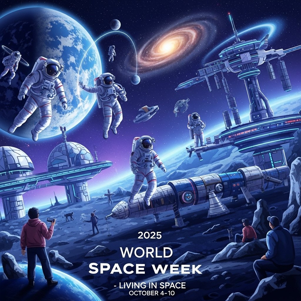 The world is celebrating space from Oct 4-10! #WorldspaceWeek2025 focuses on Living in Space.
From lunar habitats to night sky explorations, 90 nations are joining in.