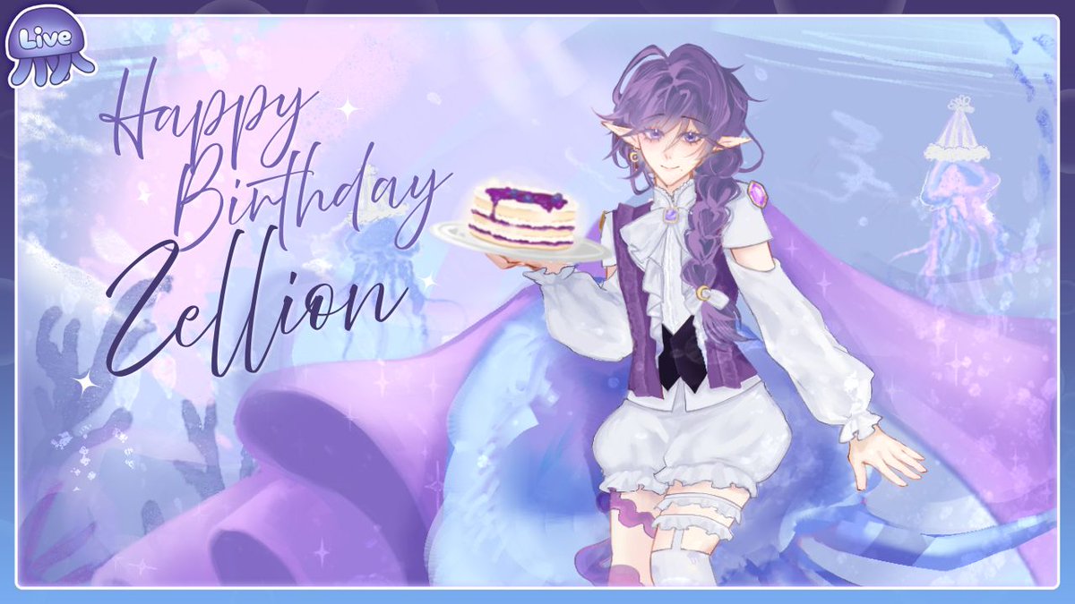 [ 🔴LIVE ] วันเกิดกะพรุนอ้วน | Zellion 👾🪼
💜HBD ZELLION 💜

วันเกิดปีแรกขอบคุณทุกคนที่ร่วมสร้างความทรงจำดีๆ กับเซลด้วยนะคะ 💜

สามารถจับจองที่นั่งได้ที่ : youtube.com/live/BIjYSAiHy…  

เจอกันที่เวลา 20:00 (GMT +7) 💜

#Vtuber #zellionart #pngtuber