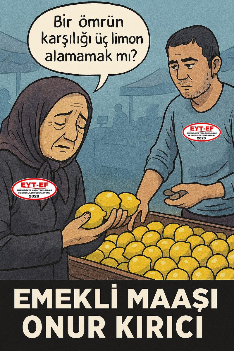 TAG
👇
#EmekliMaaşıOnurKırıcı

Yıllarca ülkesine hizmet etmiş milyonların en temel hakkıdır İnsanca Yaşamak !

Bugün açlık sınırının altında yaşamaya zorlanan #Emekli ye yapılan sadece Adaletsizlik değil;

ONUR ihlalidir !

#5000KısmininOnurunuKırdınız
<a href="/RTErdogan/">Recep Tayyip Erdoğan</a>
<a href="/isikhanvedat/">Prof. Dr. Vedat Işıkhan</a>