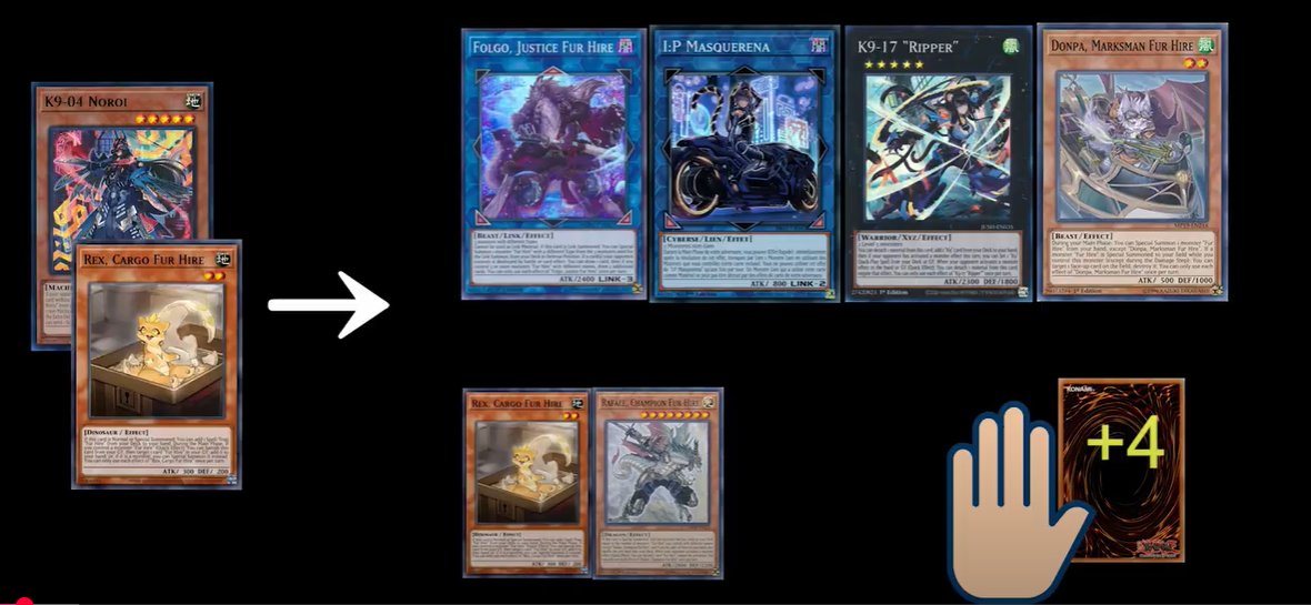 For those who love the YuGiOh card game, I've been working on this... fur hire k9, here to save us all ! I think I've found some pretty silly combos, I hope you like it! 
4 combos + decklists in the video !
youtube.com/watch?v=crnk82…