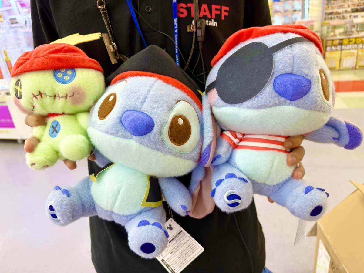 ディズニースティッチミルキーボアパイレーツコスチュームBIGぬいぐるみ全種コンプ ディズニー ミルキーボア パイレーツコスチューム BIGぬいぐるみ