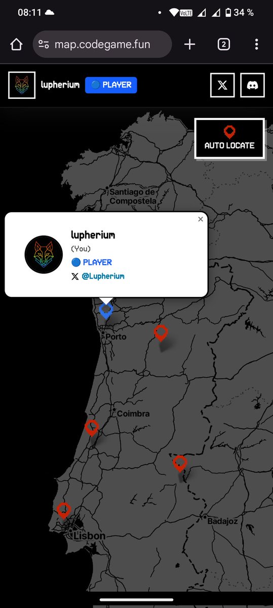 Lupherium's tweet image. Connect to the Blue 🔵 @codegamedotfun