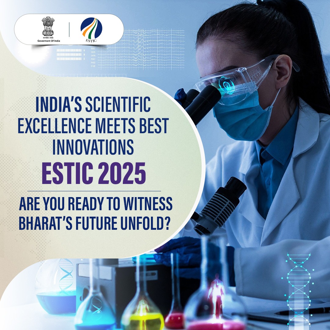 IndiaDST's tweet image. At #ESTIC2025, India’s brightest minds &amp;amp; global leaders converge to shape the future of AI, quantum, health, space &amp;amp; beyond—driving the vision of #ViksitBharat2047 under Hon&apos;ble PM Shri @NarendraModi’s leadership.

Stay Tuned!
@PMOIndia @DrJitendraSingh @PrinSciAdvGoI @karandi65