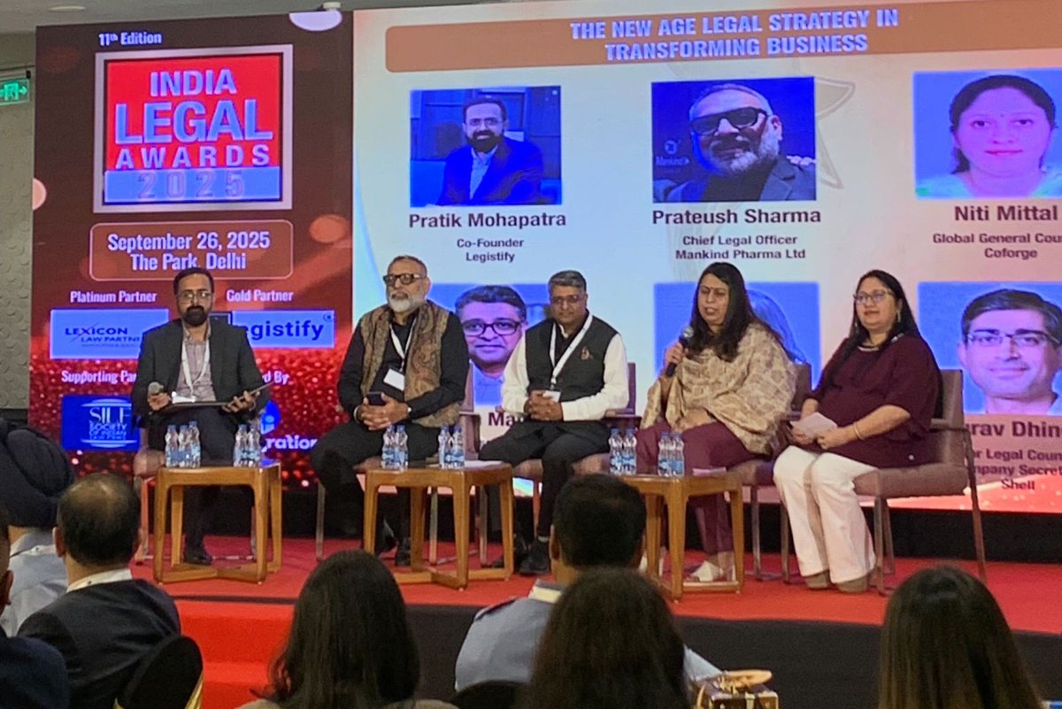 legistify's tweet image. Proud moments for Legistify as Gold Partner at #IndiaLegalAwards 2025! Kudos to Pratik, Shivam, Tanvi & Anjali for representing us at The Park Hotel, Delhi. Cheers to our team and the future of legal tech!
#GoldenPartner #LegalTech #Legistify