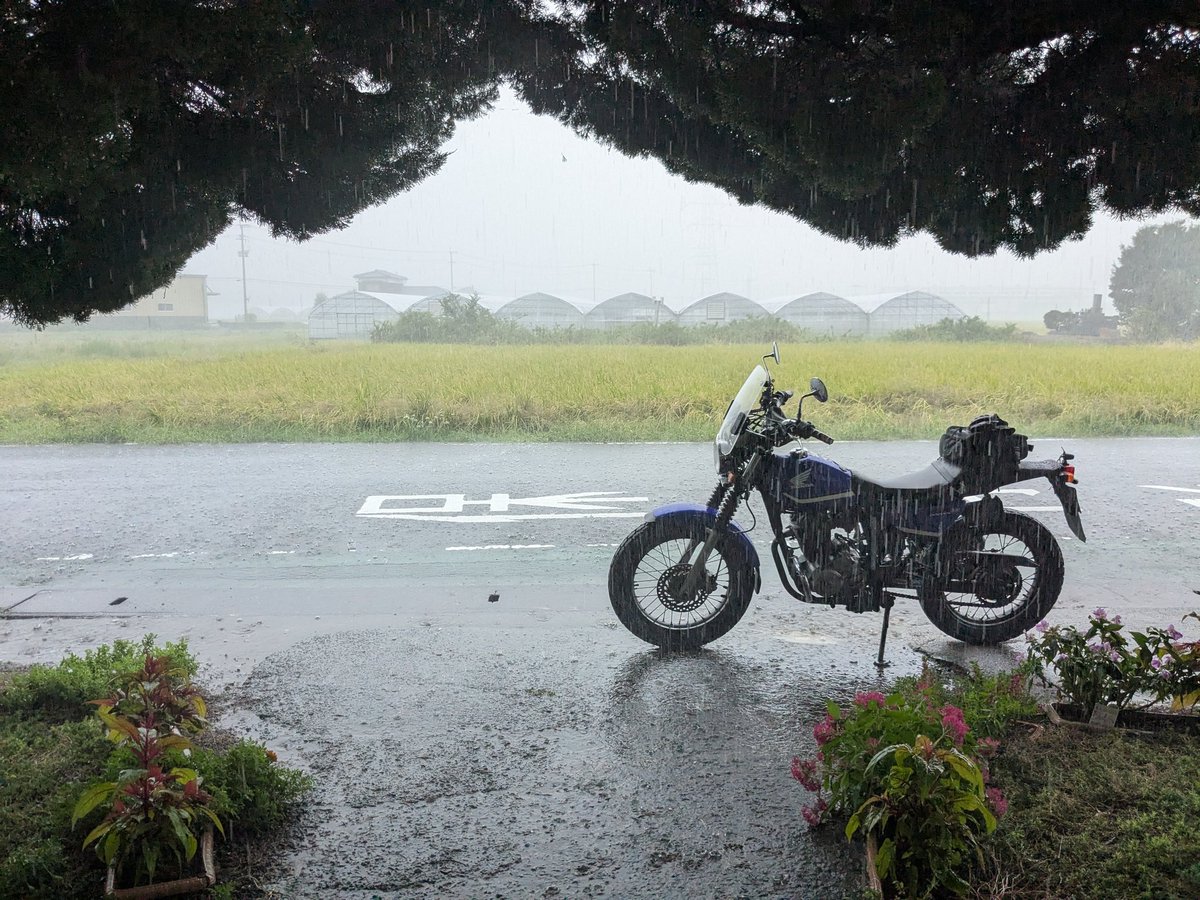 yosidaken02's tweet image. 雨のバイクが一番たのしいので大丈夫です！ 

#バイクのある風景 #バイク #HONDA #FTR223