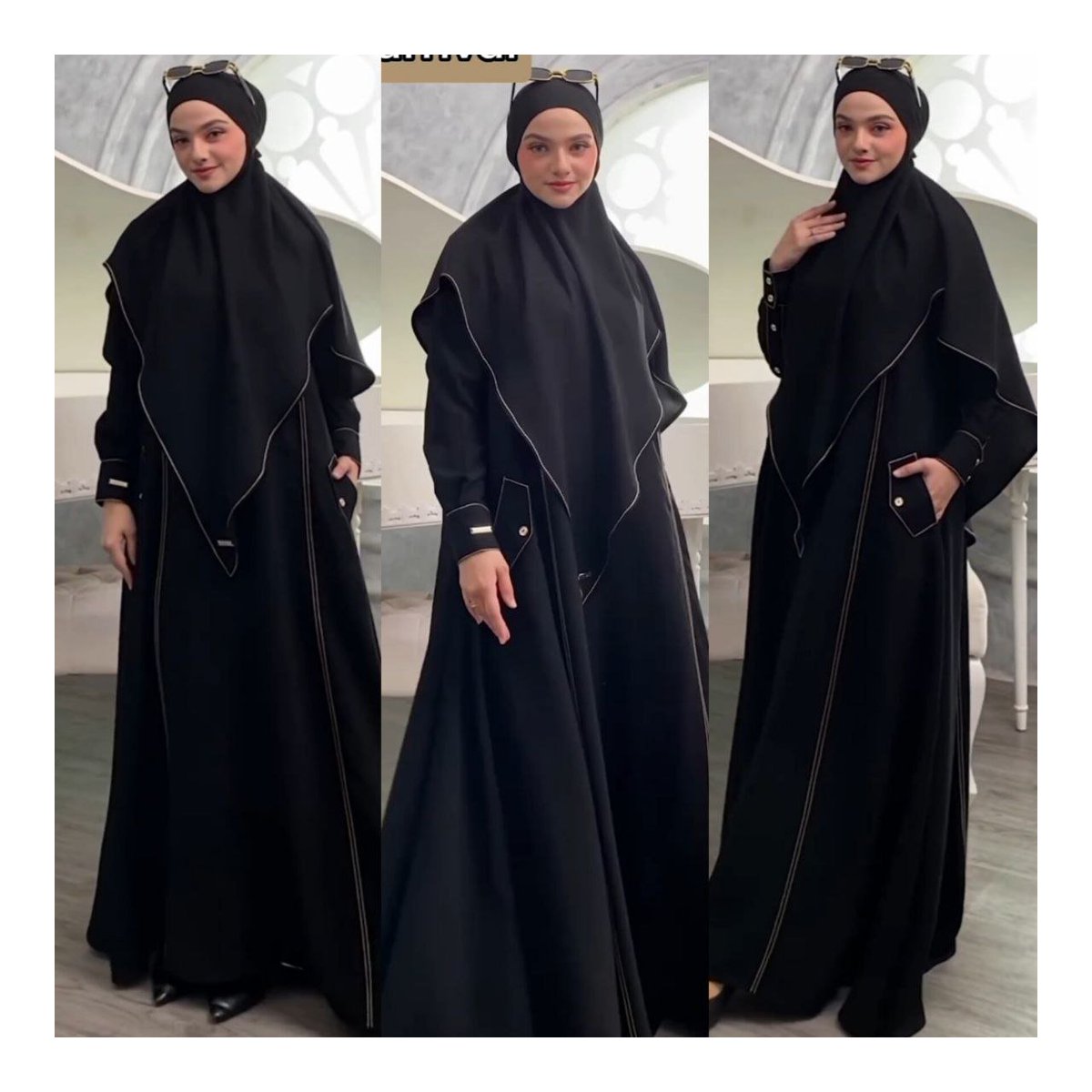 "Yang udah beli Abaya Raudhah hitam pekat ini pada puas banget loh, busui &amp; wudhu friendly, plus kualitas kainnya istimewa! Yuk, langsung cek Khisna Collection sebelum kehabisan!" 

Harga ~Rp375.000~ Rp289.080 

Cek selengkapnya di sini: 
berikhtiar.com/reni.arie.w/pr…