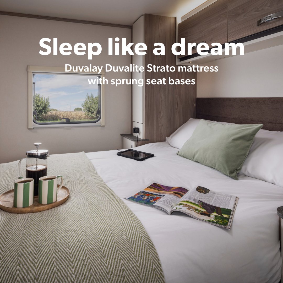 swiftgroup's tweet image. Get fully introduced to the new Sprite 👋 It&apos;s ready to turn weekend escapes into year-round adventures. Affordable, stylish and packed with clever updates we think you&apos;ll love 👇

✨ Fresh interiors – new Cherub soft-furnishing scheme &amp;amp; upgraded décor
🛏️ Sleep like a dream –…