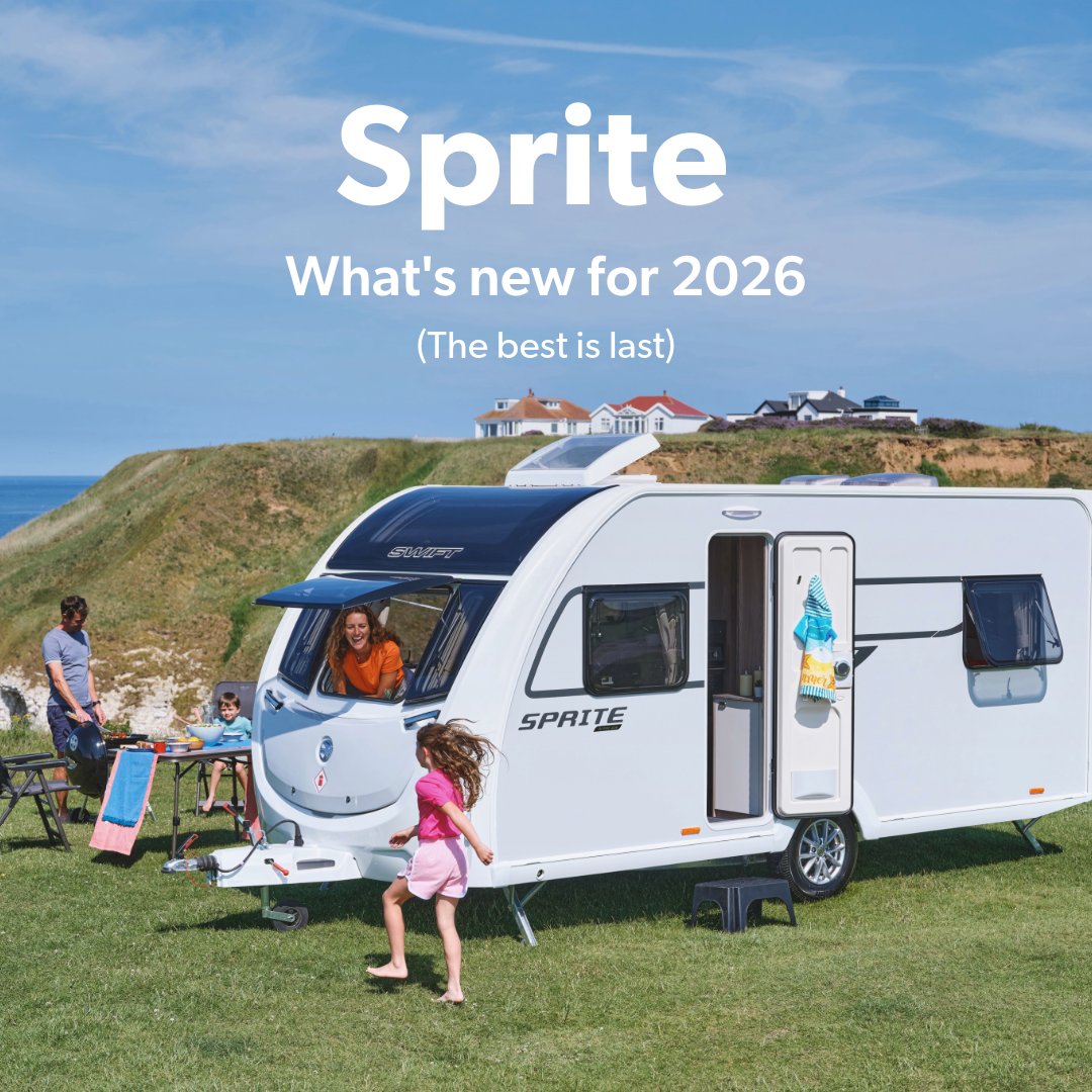 swiftgroup's tweet image. Get fully introduced to the new Sprite 👋 It&apos;s ready to turn weekend escapes into year-round adventures. Affordable, stylish and packed with clever updates we think you&apos;ll love 👇

✨ Fresh interiors – new Cherub soft-furnishing scheme &amp;amp; upgraded décor
🛏️ Sleep like a dream –…