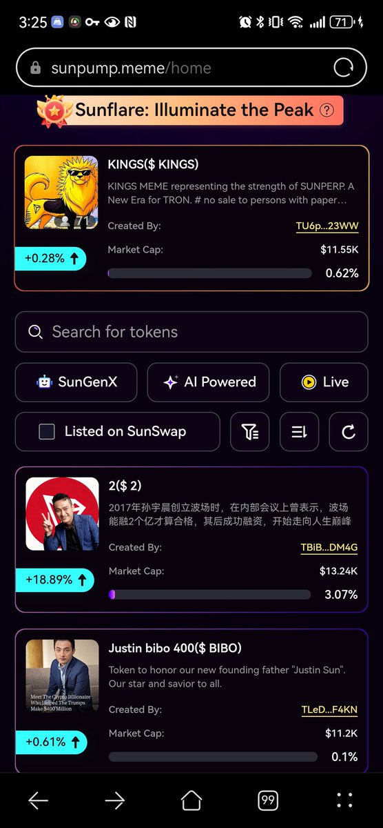 2017年孙宇晨创立波场时

在内部会议上曾表示，波场能融2个亿才算合格

成功融资后，孙宇晨开始走向人生巅峰

如今孙哥的幸运数字2，在Sunpump上募资发射，能再次合格吗？

TEq9neLR9zApZA3f3G3h9mVjgTS9zYL6nJ

$2
#2