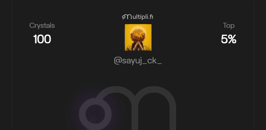 sayuj_ck_'s tweet photo. 🚀 Free Airdrop Alert — MultipliFi is giving away 💎 Crystals worth $49 instantly!

Here’s how to claim 👇 https://t.co/R4fbFEyUtJ