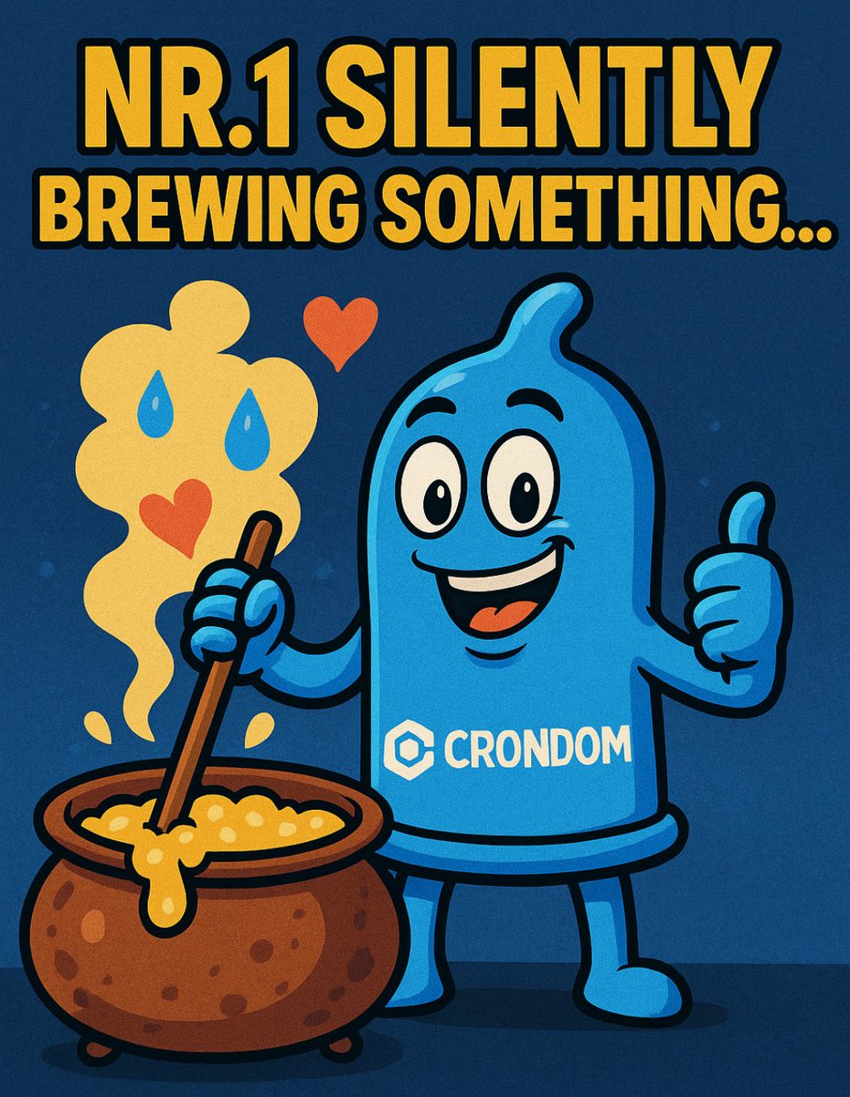 GM #crofam

Not coffee, not tea…☕

 Nr.1 is brewing a load you won’t forget 💦

Stay covered fam 🛡️
#Crondom $DOM $MOON