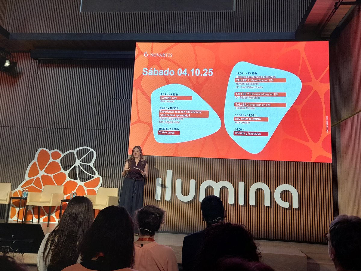 Arrancamos la mañana en #Ilumina25 modera <a href="/annalozanomi/">ana lozano</a>  Hospital de  Cruces, con <a href="/RoblesMangel/">Miguel Angel Robles</a> hablando de alta eficacia en tratamientos de #EM <a href="/cemcat_em/">Cemcat</a>, ambos del grupo de  <a href="/sedenered/">Sociedad Española de Enfermería Neurológica</a>
    👉Herramienta de toma de decisiones compartida, cuidados personalizados