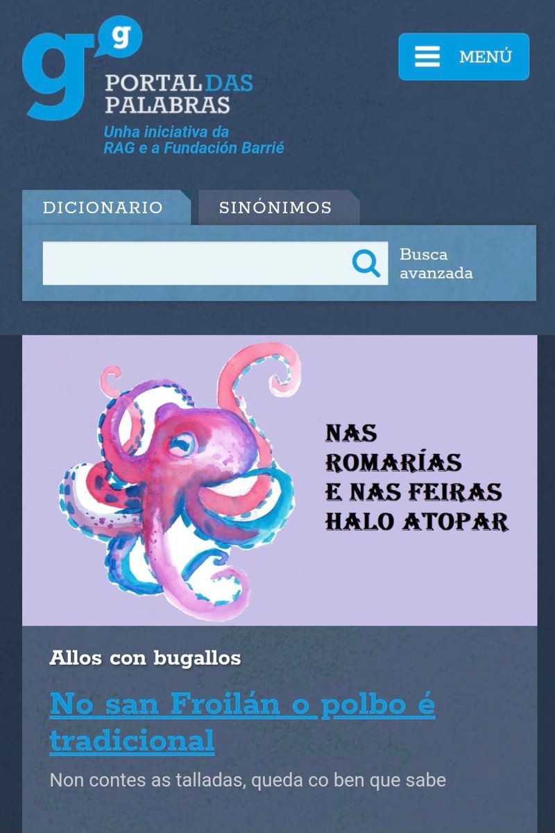 No #SanFroilán, o polbo molla o pan 🐙 🥖 portaldaspalabras.gal/lexico/allos-c…