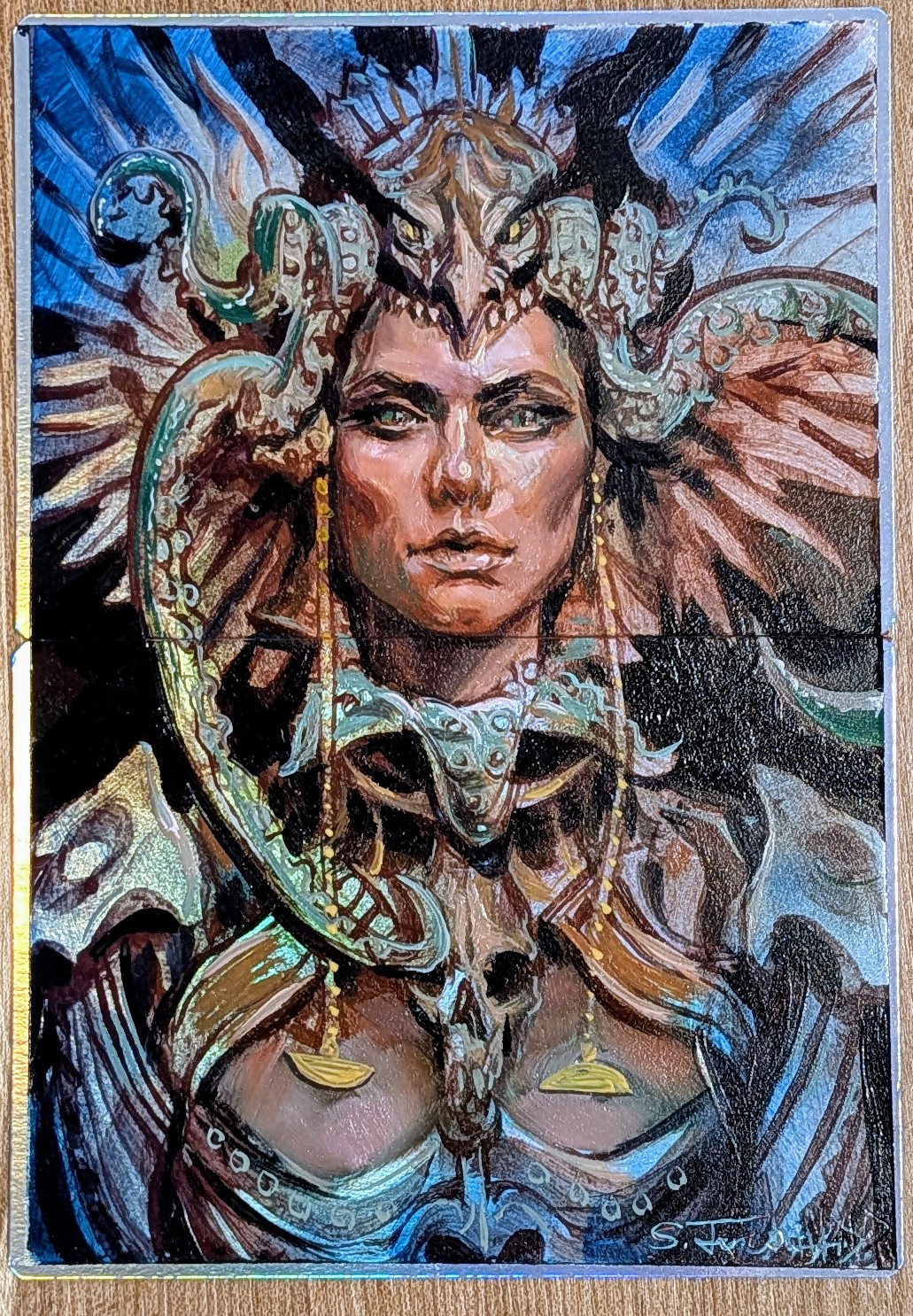 MTG【巨竜戦争 foil】アーティストプルーフ MTGコレクション】夢を引き裂く者、アショク絵違いFoil版