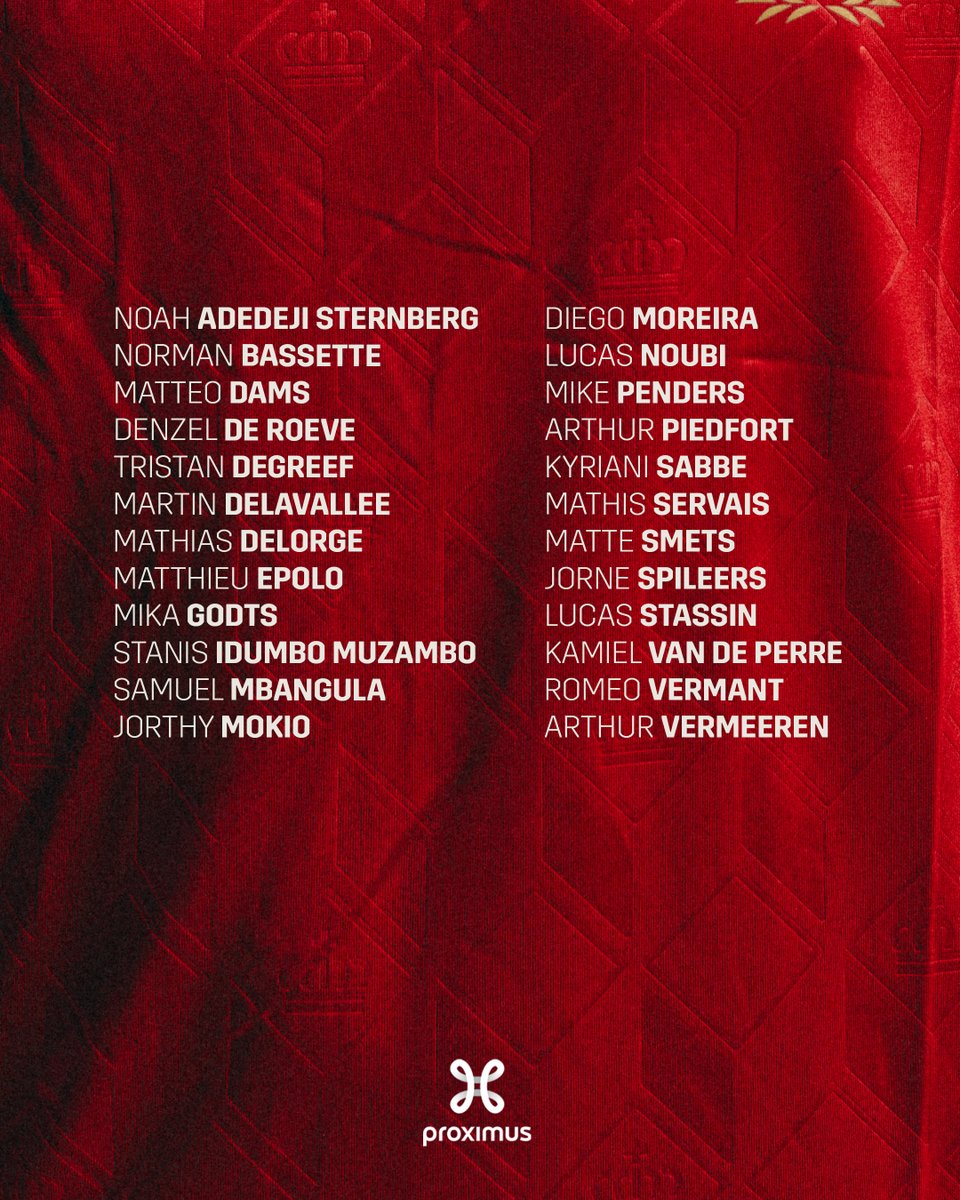 RoyalBelgianFA's tweet image. A crucial double clash ahead for our Young Devils! 🏴󠁧󠁢󠁷󠁬󠁳󠁿🇩🇰 #U21

#ProximusPresents