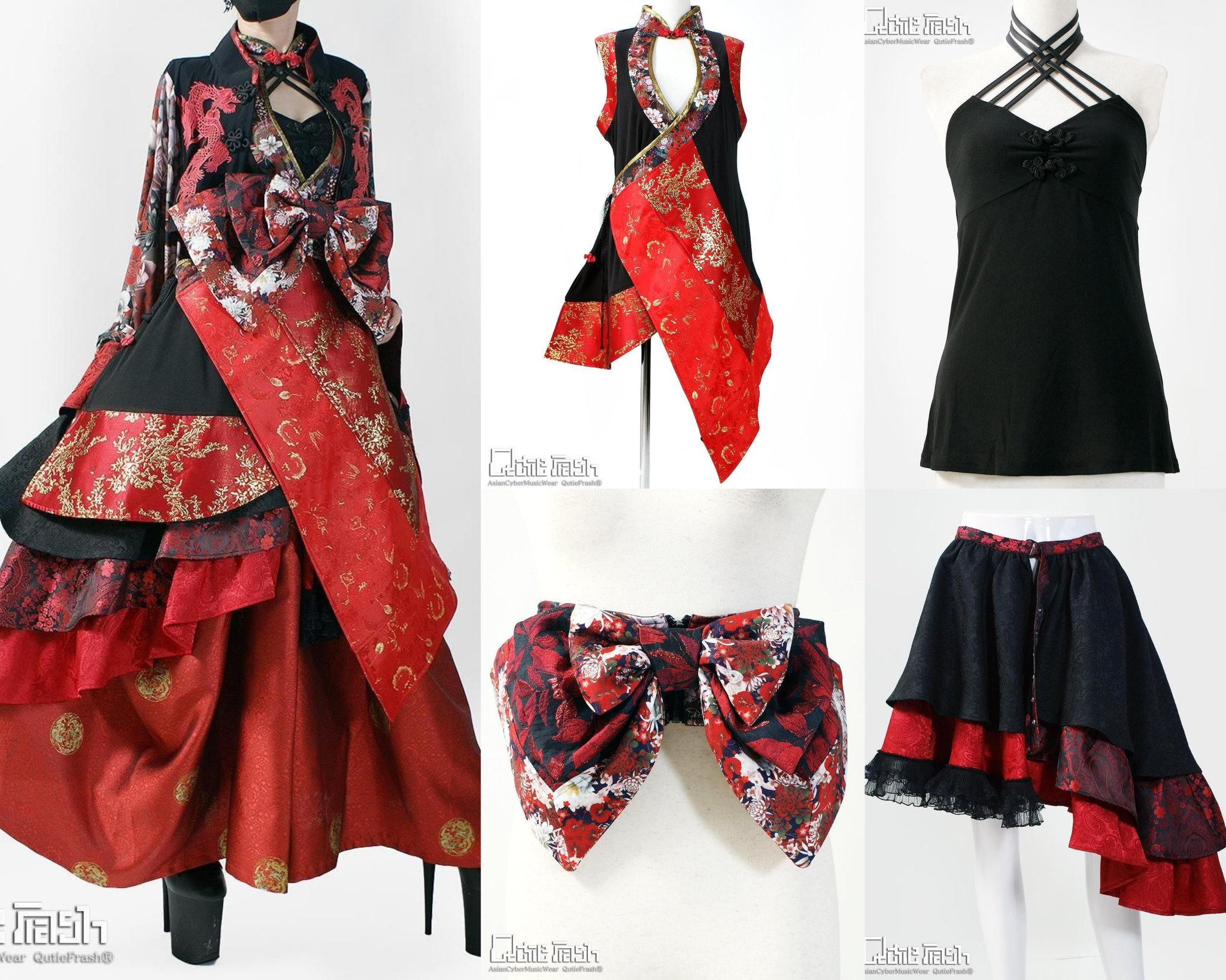 QutieFrash ファーコート 黒×赤 QutieFrash 公式通販 (@qf_webshop) / X