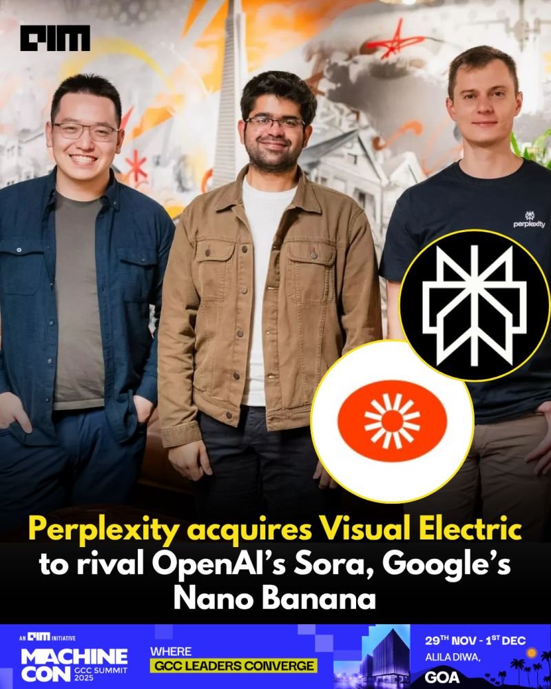 Analyticsindiam's tweet image. @perplexity_ai is leveling up!

They just acquired Visual Electric, an AI image &amp;amp; video startup.

The team will join Perplexity to boost visual AI on Comet and beyond.

What feature are you most excited to see first?

#PerplexityAI #VisualAI #CometBrowser #AIInnovation #TechNews