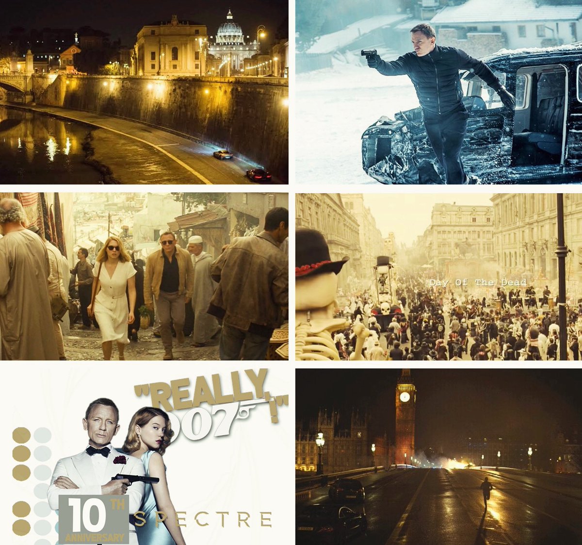 Really007pod's tweet photo. #Spectre features so many locations - we love a globe-trotting Bond!

Watch our 10th anniversary celebration episodes on YouTube…

📼 https://t.co/fttEOBmaZ5 https://t.co/69QhEgEjrB