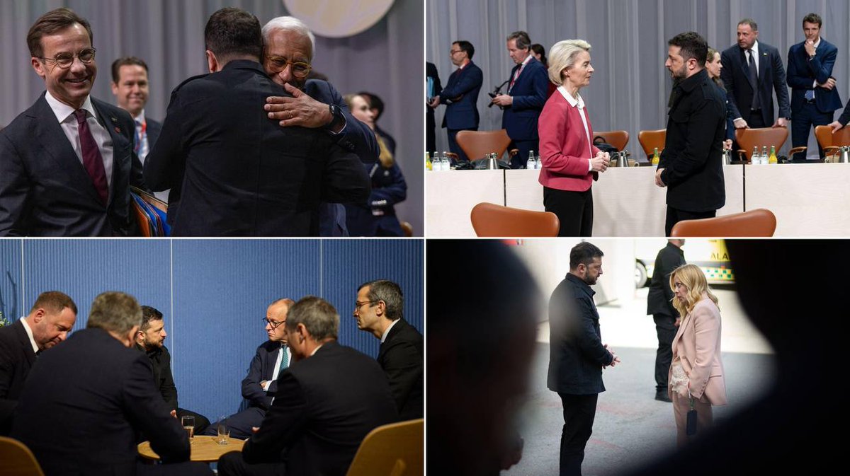 ZelenskyyUa's tweet image. In recent days, on the sidelines of the European Political Community Summit, we held productive meetings with our partners. Europe faces many challenges today, but there is only one effective response to them all – unity. Unity in every decision made for our collective defense.…