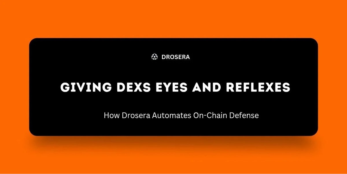 prudentdev_xyz's tweet image. Giving DEXs Eyes and Reflexes: How @DroseraNetwork  Automates On-Chain Defense

Decentralized Exchanges (DEXs) run without middlemen, but that freedom comes with risks like flash-loan attacks, oracle manipulation, and smart contract bugs. 

...@DroseraNetwork  steps in as a…