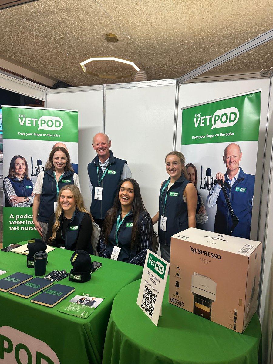 📍 Day 2 at VetIreland25
The Vet Pod team are eager to get feedback on all things podcasts! Make sure you drop by,  say hello, and enter our competition to win a coffee maker ☕ All you need to do is sign up for a free trial.