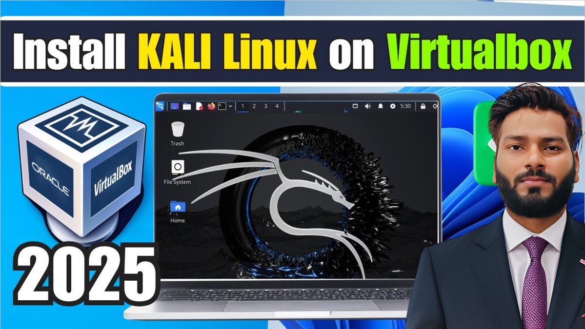 shamsher404's tweet image. ⚡️ Set up Kali Linux in VirtualBox in only 8 minutes!
Perfect for cybersecurity beginners &amp;amp; pros.
🎥 Watch here 👉 youtube.com/watch?v=RA9oXm…
#KaliLinux #VirtualBox #Cybersecurity