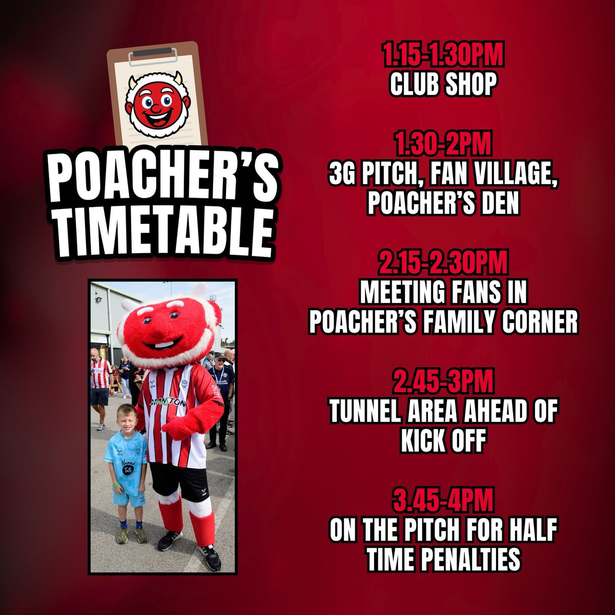 👋 Heading to the game today? I’d love to meet some fans! Here’s where you can find me.