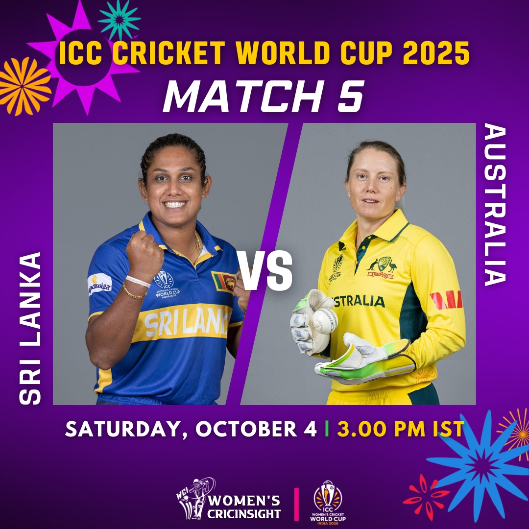 WCI_Official's tweet image. ICC Women's Cricket World Cup 2025 - Sri Lanka 🆚 Australia - Match 5

Which team are you supporting? 🤔

#CWC25 #CWC2025 #SLvAUS #CricketTwitter