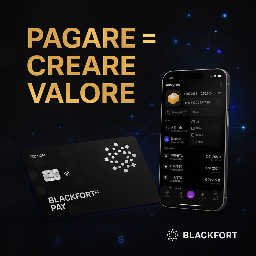 AngelottiBXN's tweet image. Negli ultimi anni sono nate decine di soluzioni di pagamento digitale.
Veloci, comode, integrate.
Ma tutte con un limite:
👉 l’utente resta solo un utilizzatore passivo.

#BlackFortPay #Fintech