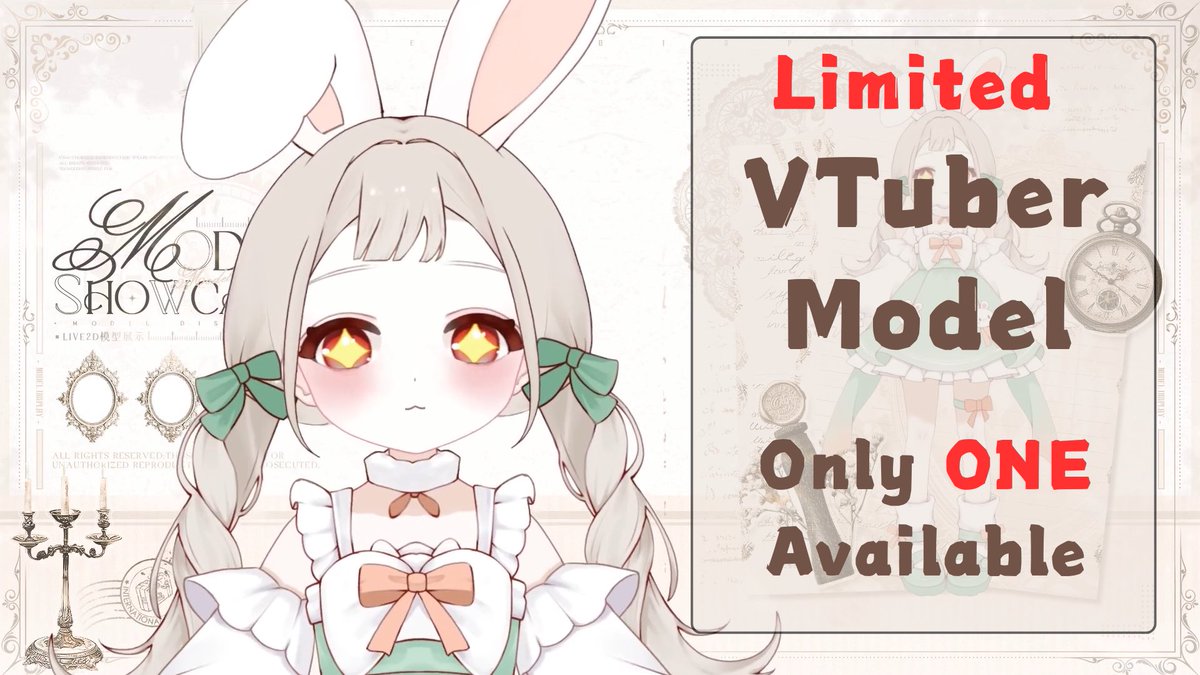 cwvtuberStudio's tweet photo. 🐰 Exclusive Drop 🐰
One owner. One chance.
A fully rigged Live2D model designed to be truly yours, forever.
https://t.co/mpxn1uKKvT https://t.co/yRfMcL2J6S