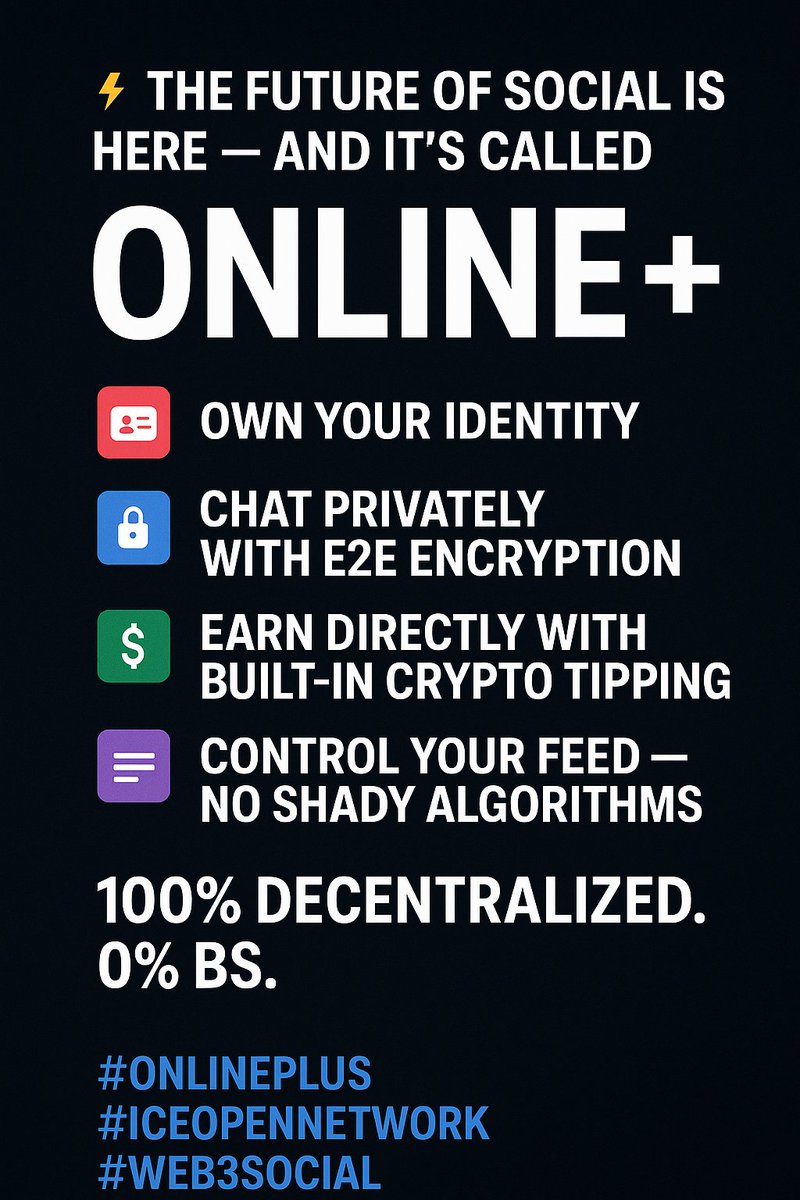 🚀 It’s Official — Online+ is Now Live on Android &amp; iOS!

The wait is over. After months of development, testing, and onboarding thousands of verified creators, Online+ — the decentralized social app— is officially live.

The new internet starts here 👉 app.online.io/43NL/z41vljya