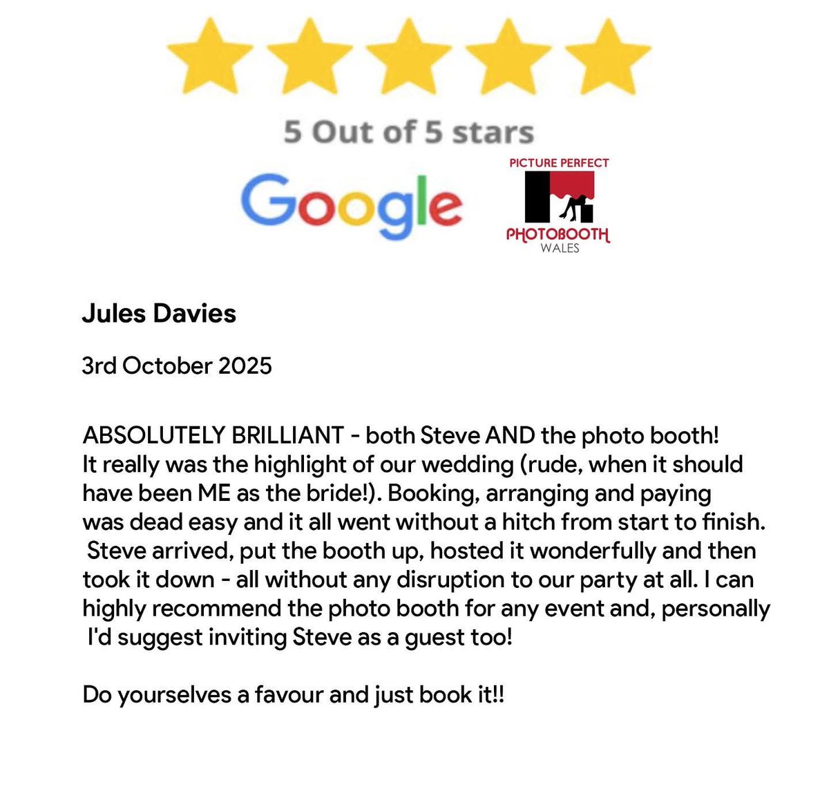 Thank you Jules for such a lovely review!

We had an absolute blast too :)